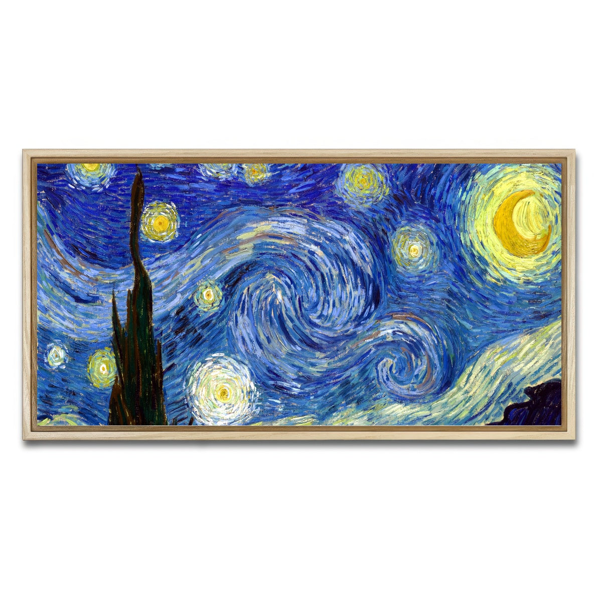 AUTO-MOCKUP WHITE | Starry Night | 1 Piece | Natural Framed Canvas | group=2x1