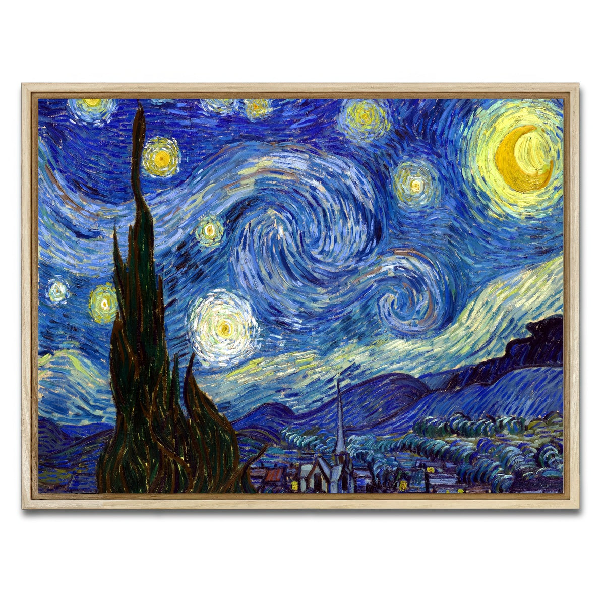 AUTO-MOCKUP WHITE | Starry Night | 1 Piece | Natural Framed Canvas | group=4x3