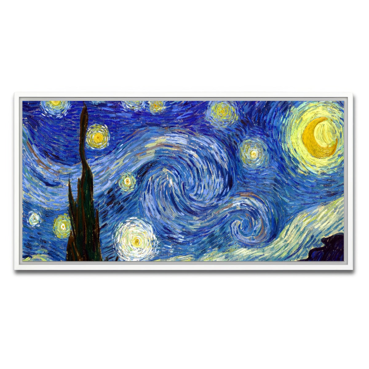 AUTO-MOCKUP WHITE | Starry Night | 1 Piece | White Framed Canvas | group=2x1