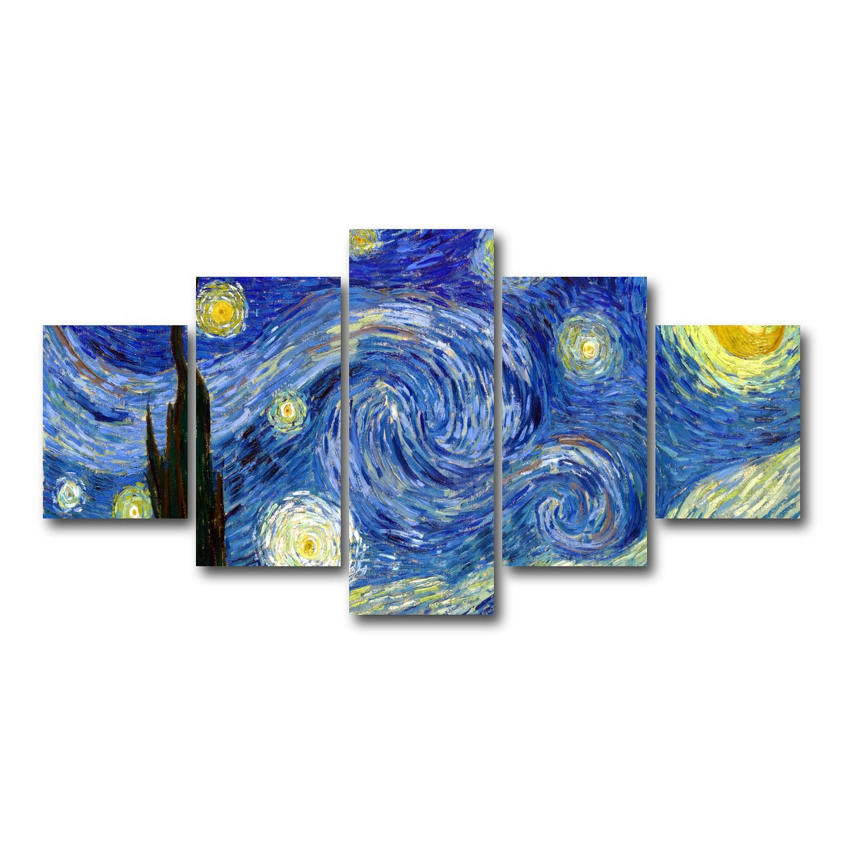 AUTO-MOCKUP WHITE | Starry Night | 5 Piece | Gallery Wrap Canvas | group=5_short