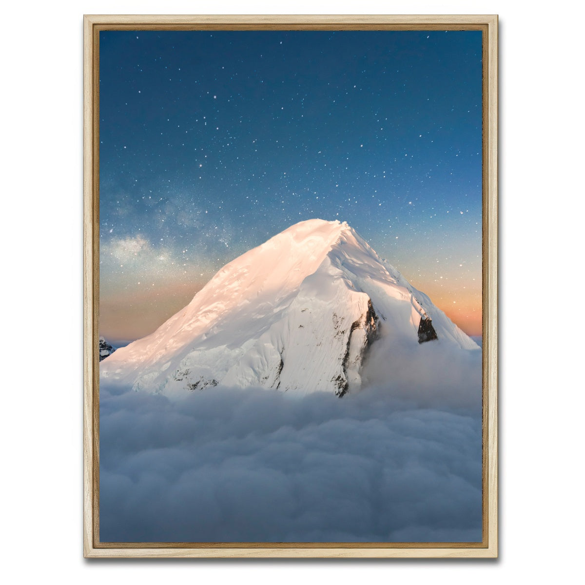 AUTO-MOCKUP WHITE | Starry Peak | 1 Piece | Natural Framed Canvas | group=3x4