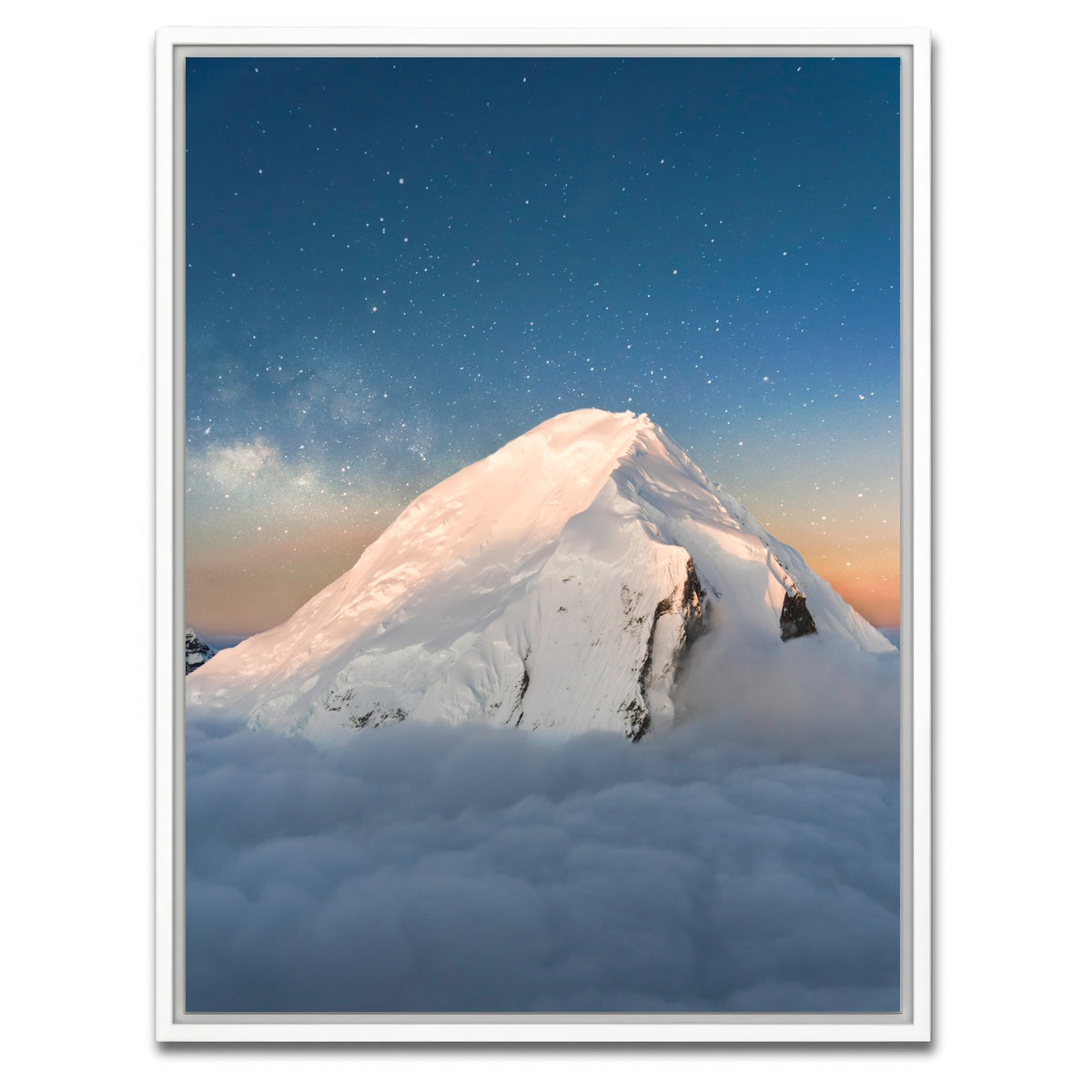 AUTO-MOCKUP WHITE | Starry Peak | 1 Piece | White Framed Canvas | group=3x4