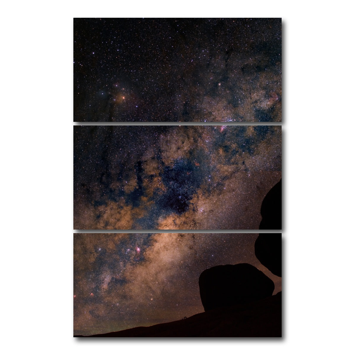 AUTO-MOCKUP WHITE | Stars and Rocks | 3 Piece | Gallery Wrap Canvas | group=12x24_stacked