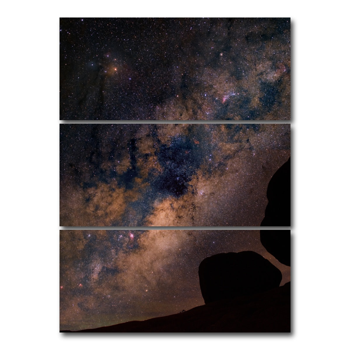 AUTO-MOCKUP WHITE | Stars and Rocks | 3 Piece | Gallery Wrap Canvas | group=8x18_stacked