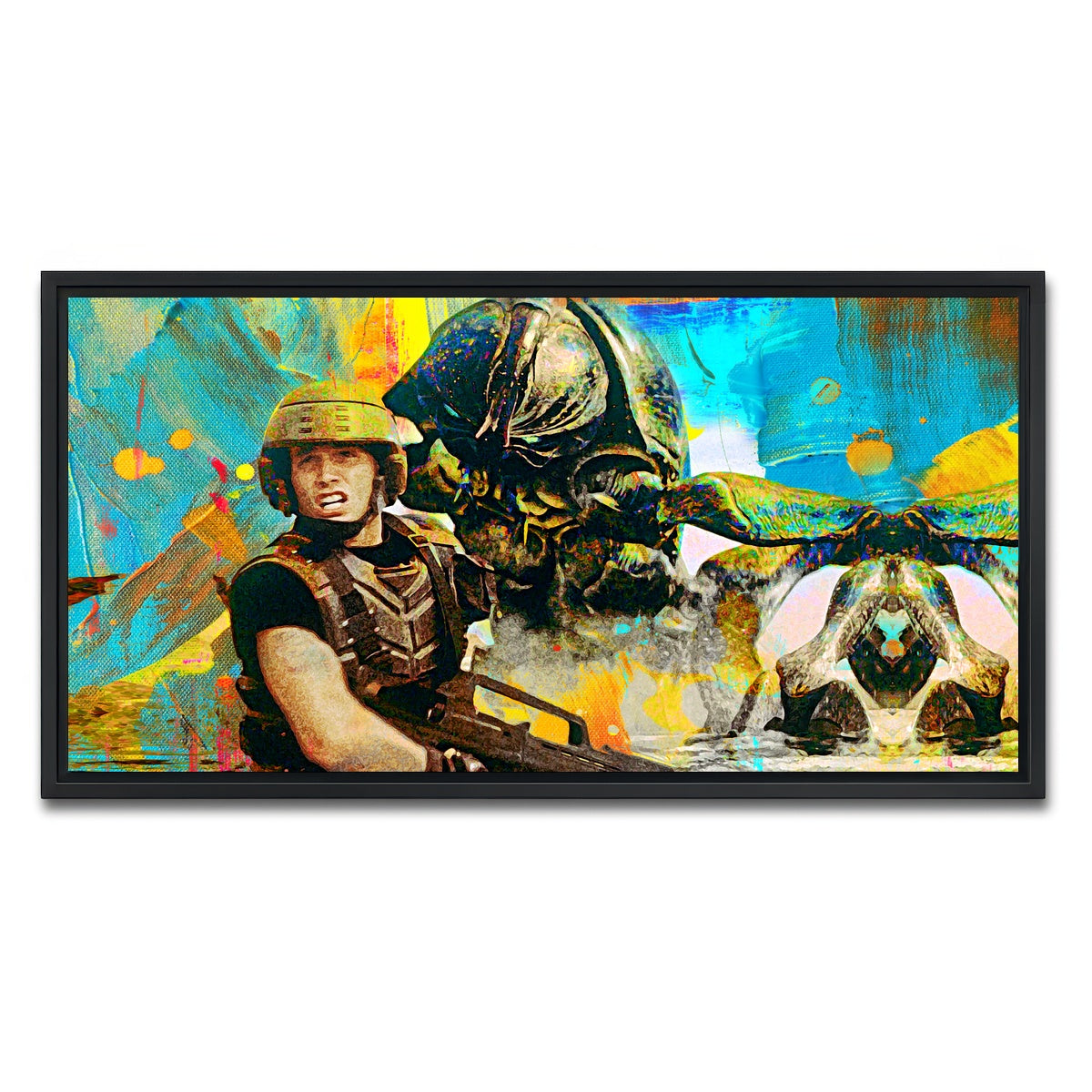 AUTO-MOCKUP WHITE | Starship Troopers | 1 Piece | Black Framed Canvas | group=2x1