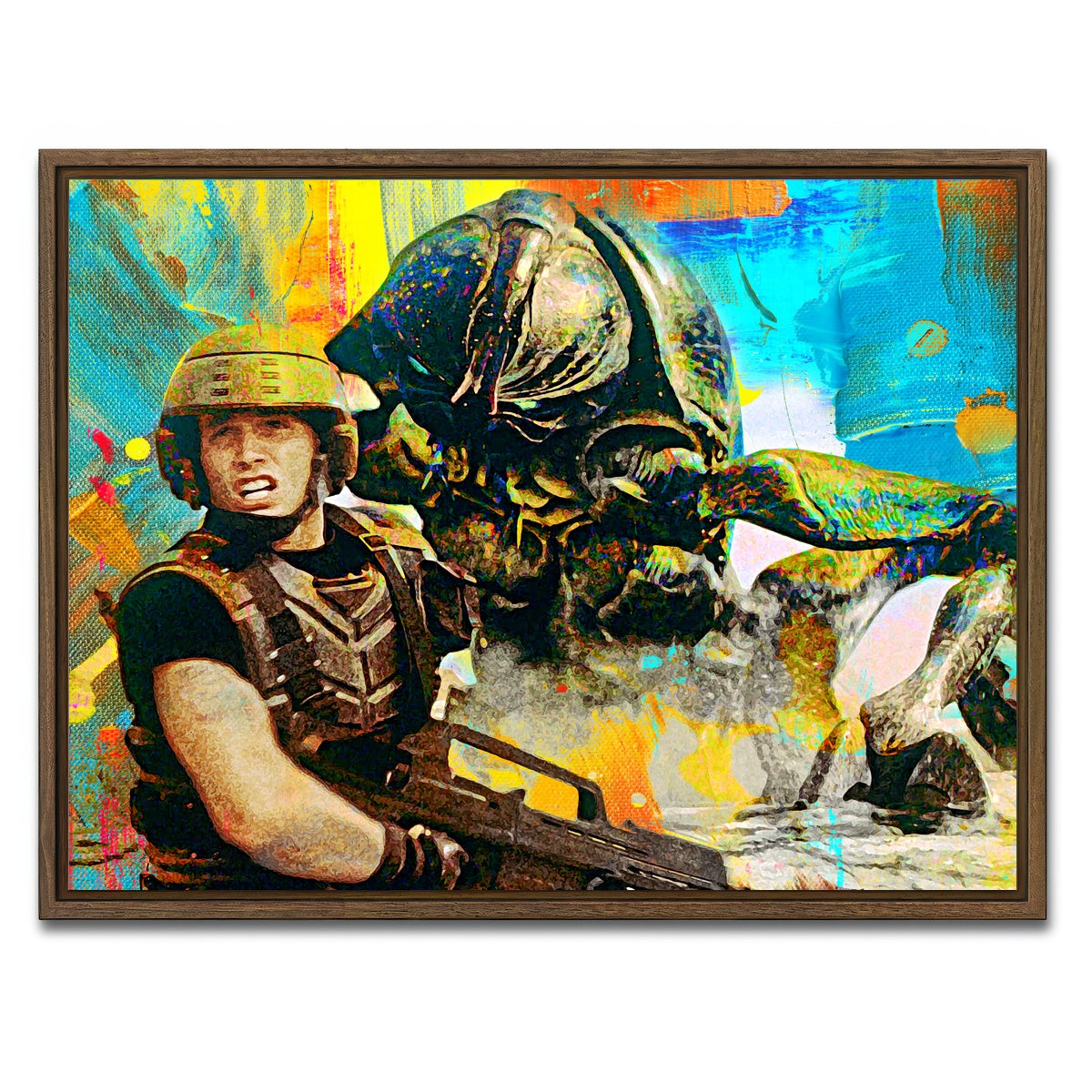 AUTO-MOCKUP WHITE | Starship Troopers | 1 Piece | Walnut Framed Canvas | group=4x3