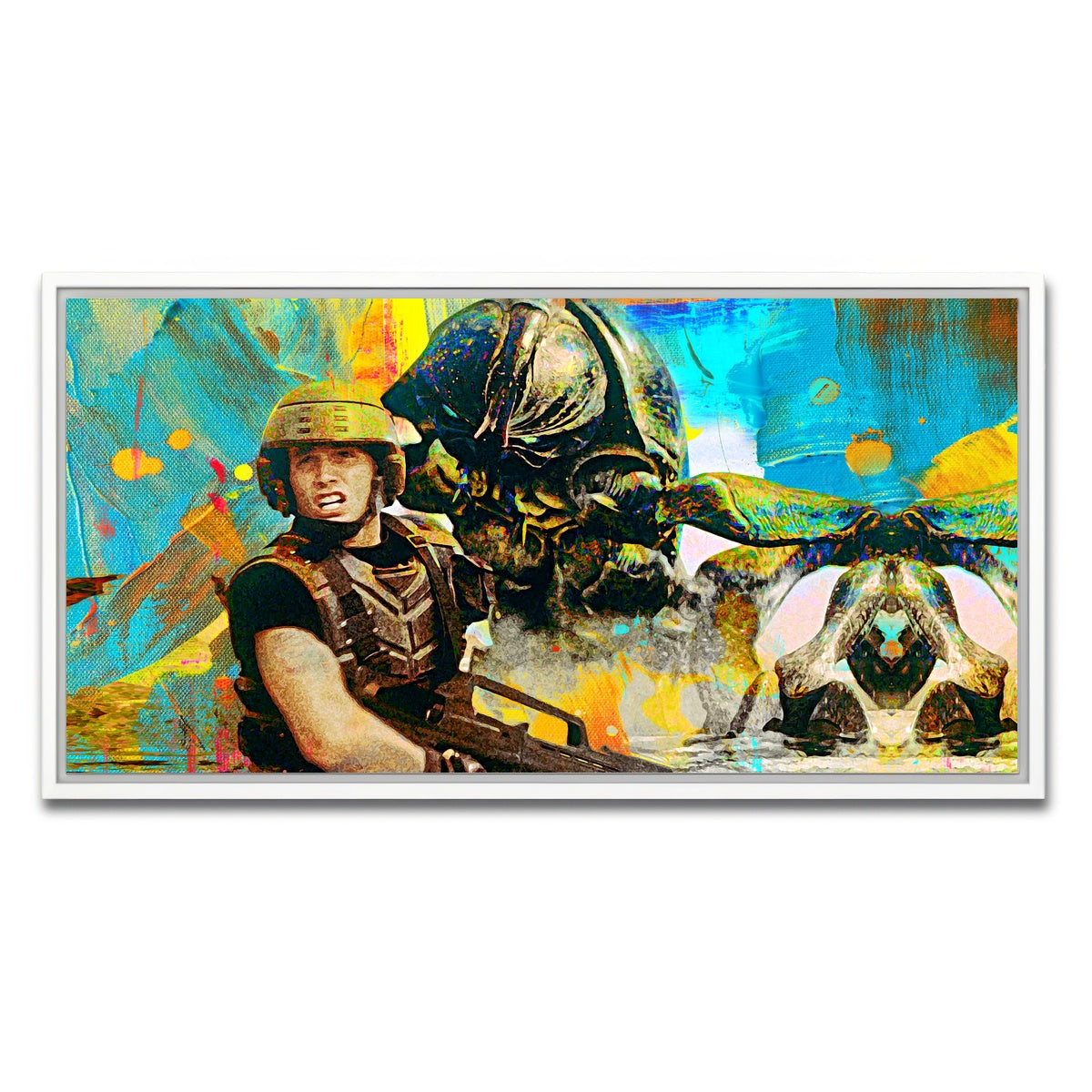 AUTO-MOCKUP WHITE | Starship Troopers | 1 Piece | White Framed Canvas | group=2x1