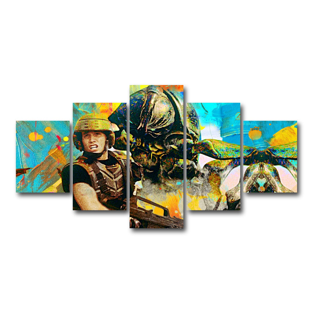 AUTO-MOCKUP WHITE | Starship Troopers | 5 Piece | Gallery Wrap Canvas | group=5_short