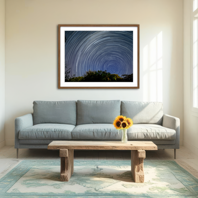 AUTO-MOCKUP ROOM | Startrail Polo Sul Celeste Wall Art