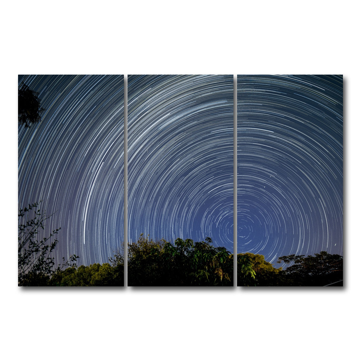 AUTO-MOCKUP WHITE | Startrail Polo Sul Celeste | 3 Piece | Gallery Wrap Canvas | group=12x24