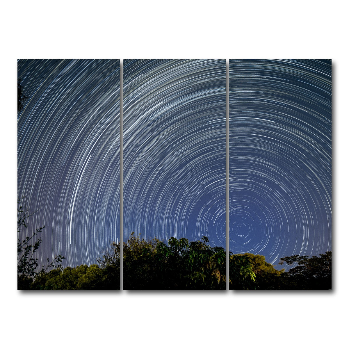 AUTO-MOCKUP WHITE | Startrail Polo Sul Celeste | 3 Piece | Gallery Wrap Canvas | group=8x18