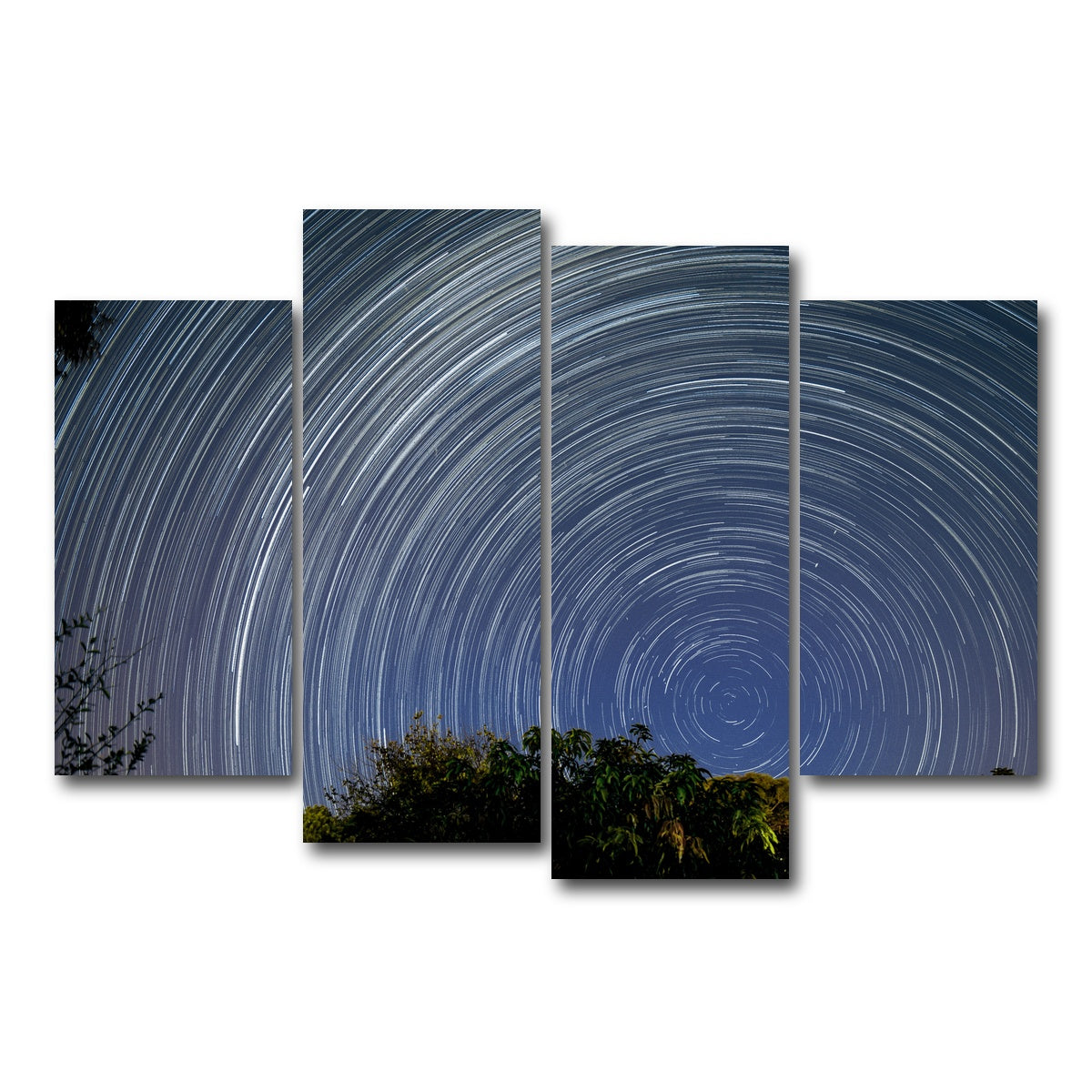 AUTO-MOCKUP WHITE | Startrail Polo Sul Celeste | 4 Piece | Gallery Wrap Canvas | group=4_short