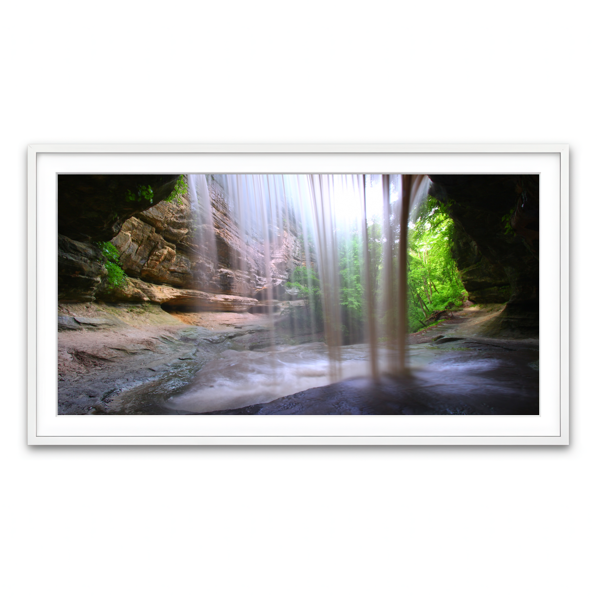 Framed Print 2x1 White