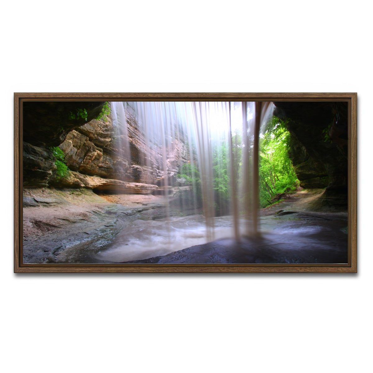 AUTO-MOCKUP WHITE | Starved Rock State Park | 1 Piece | Walnut Framed Canvas | group=2x1