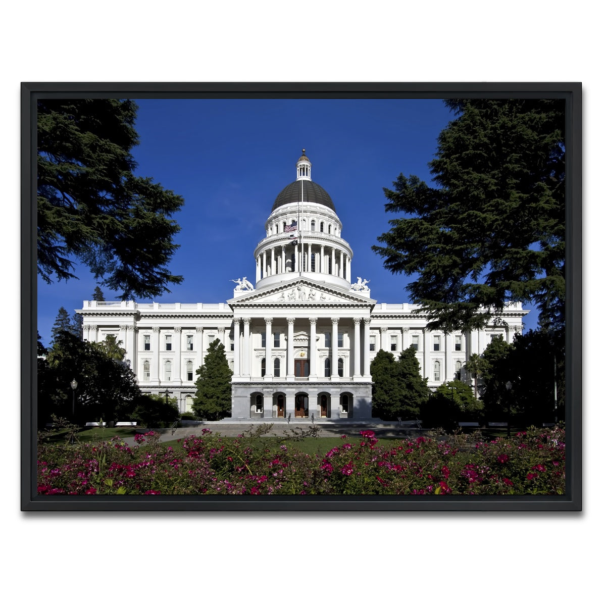 AUTO-MOCKUP WHITE | State Capitol Sacramento | 1 Piece | Black Framed Canvas | group=4x3