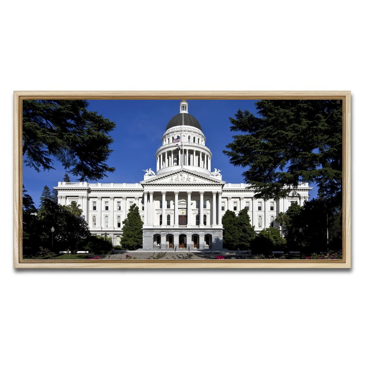 AUTO-MOCKUP WHITE | State Capitol Sacramento | 1 Piece | Natural Framed Canvas | group=2x1