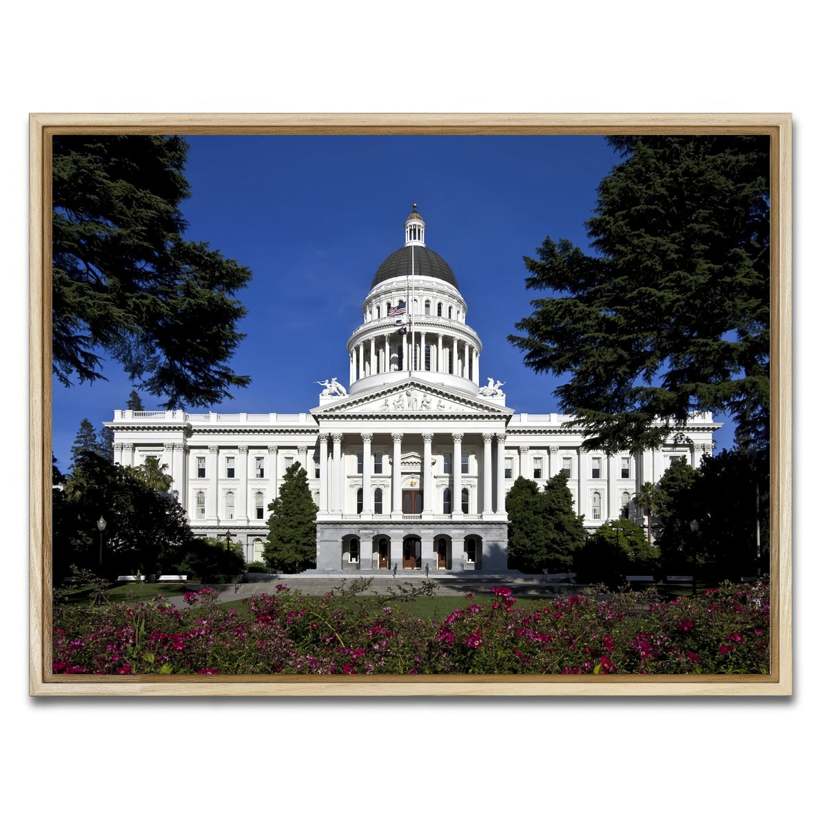 AUTO-MOCKUP WHITE | State Capitol Sacramento | 1 Piece | Natural Framed Canvas | group=4x3