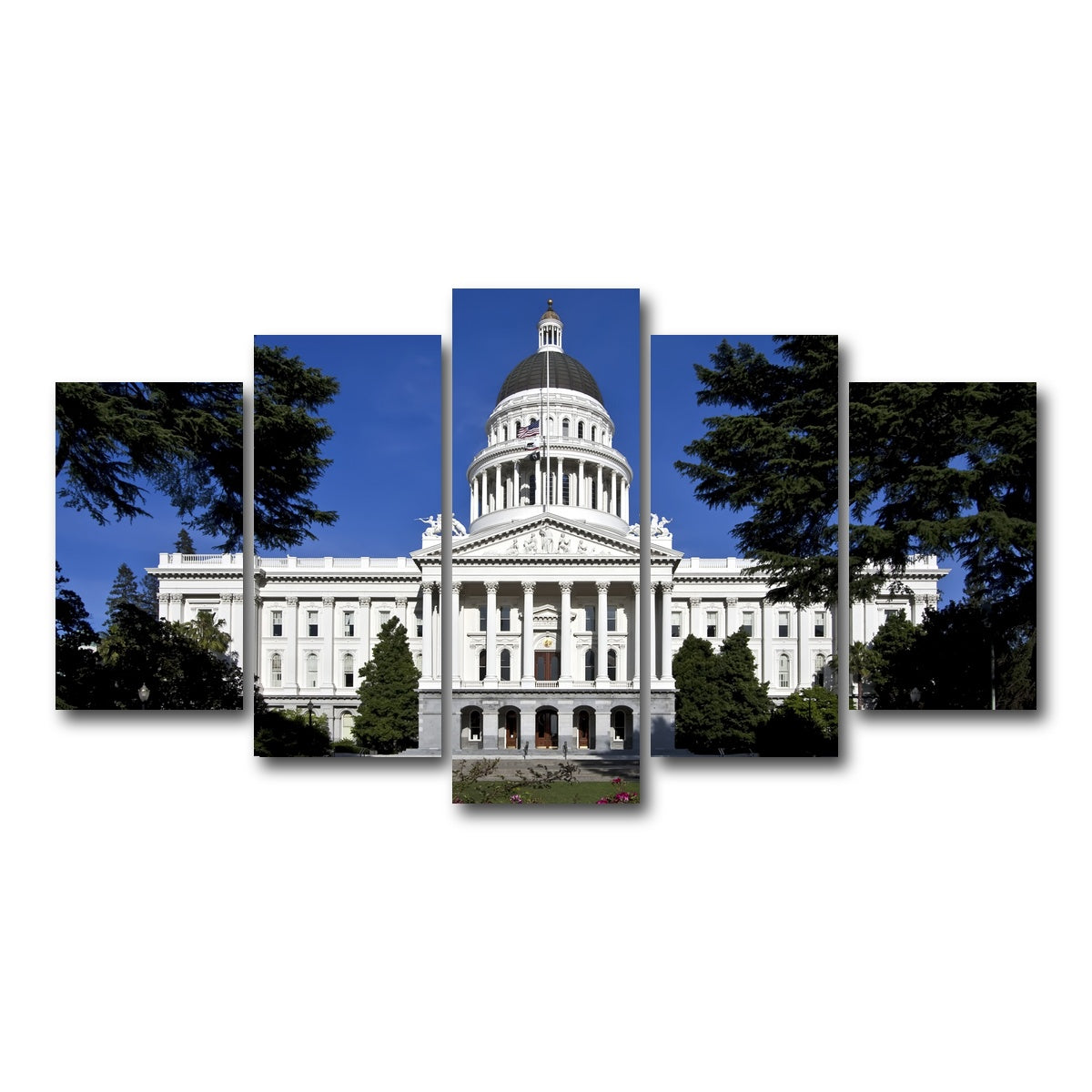 AUTO-MOCKUP WHITE | State Capitol Sacramento | 5 Piece | Gallery Wrap Canvas | group=5_normal