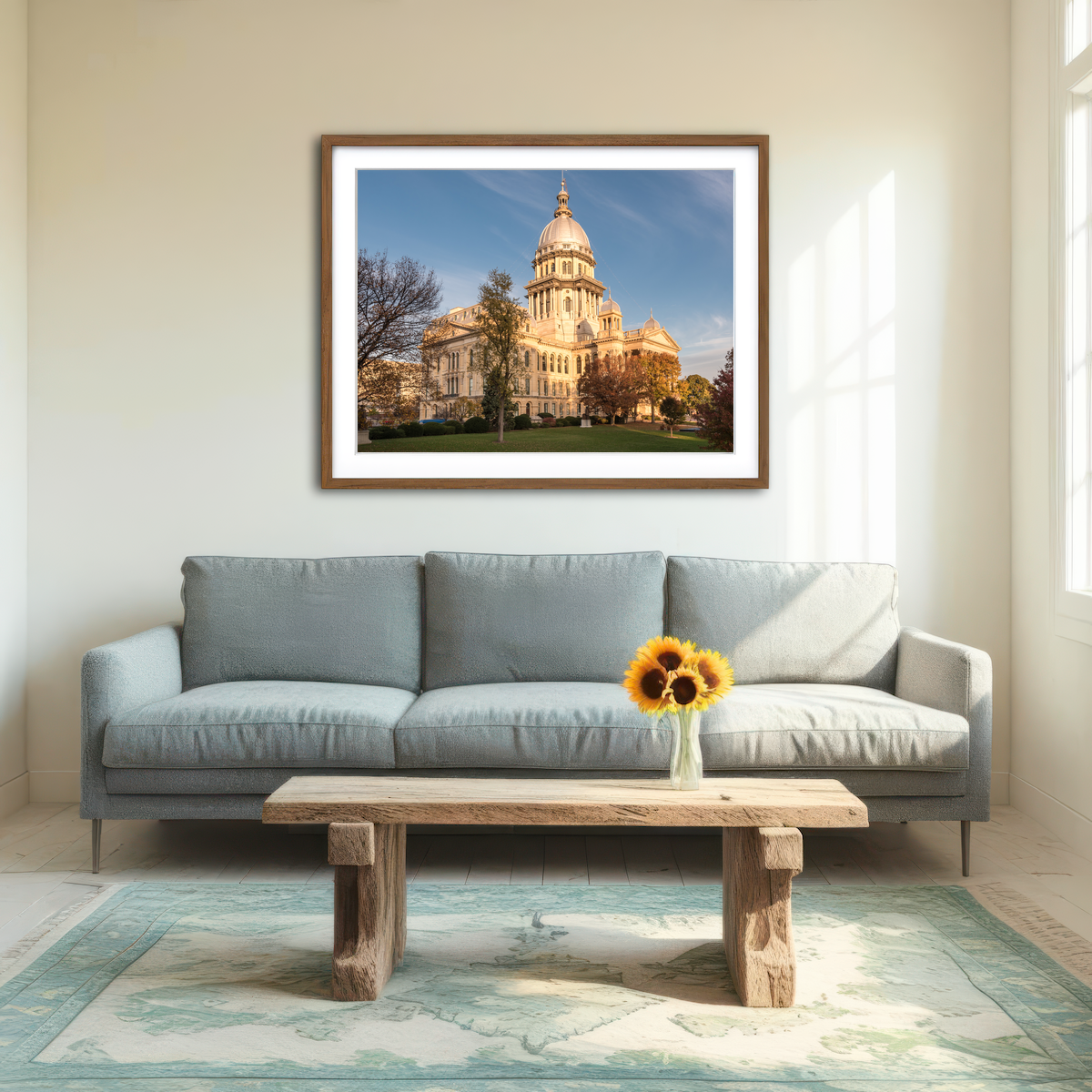 AUTO-MOCKUP ROOM | State Capitol in Springfield Wall Art