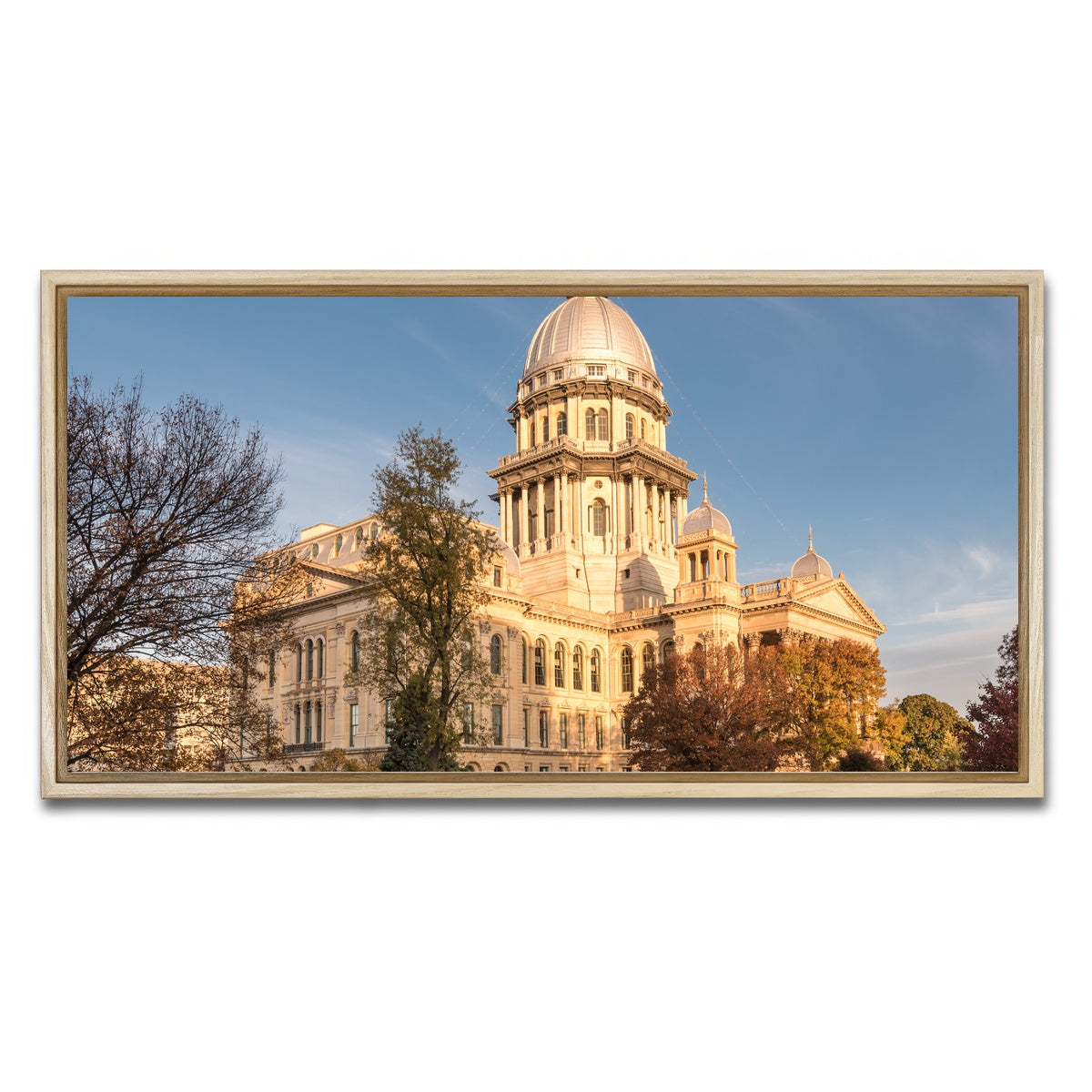 AUTO-MOCKUP WHITE | State Capitol in Springfield | 1 Piece | Natural Framed Canvas | group=2x1