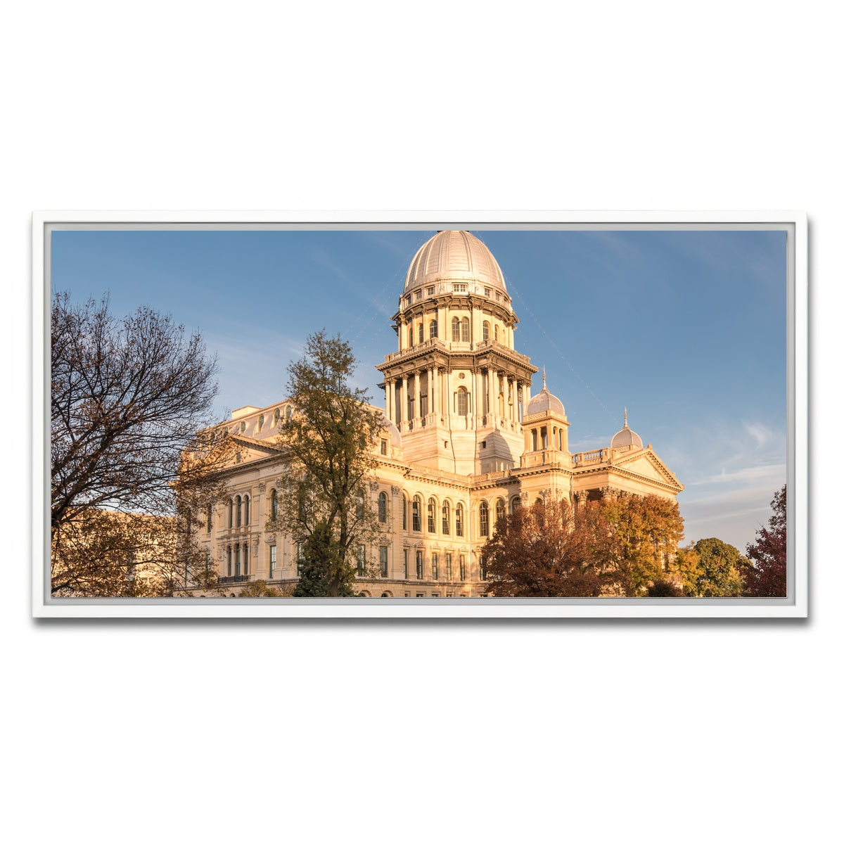 AUTO-MOCKUP WHITE | State Capitol in Springfield | 1 Piece | White Framed Canvas | group=2x1