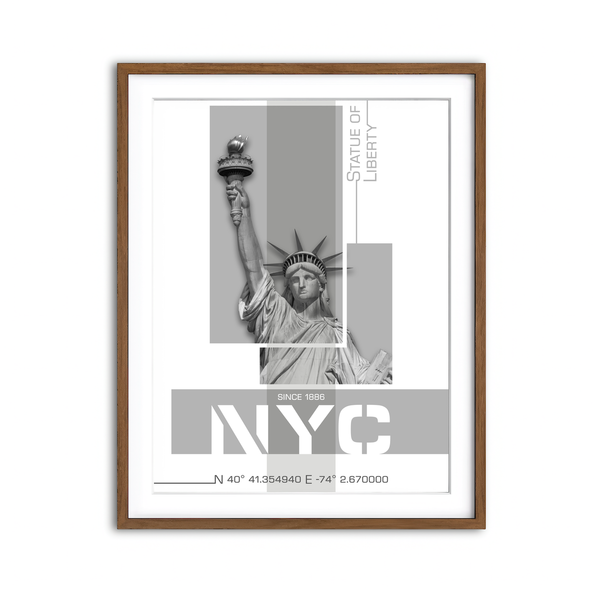 Framed Print 3x4 Walnut