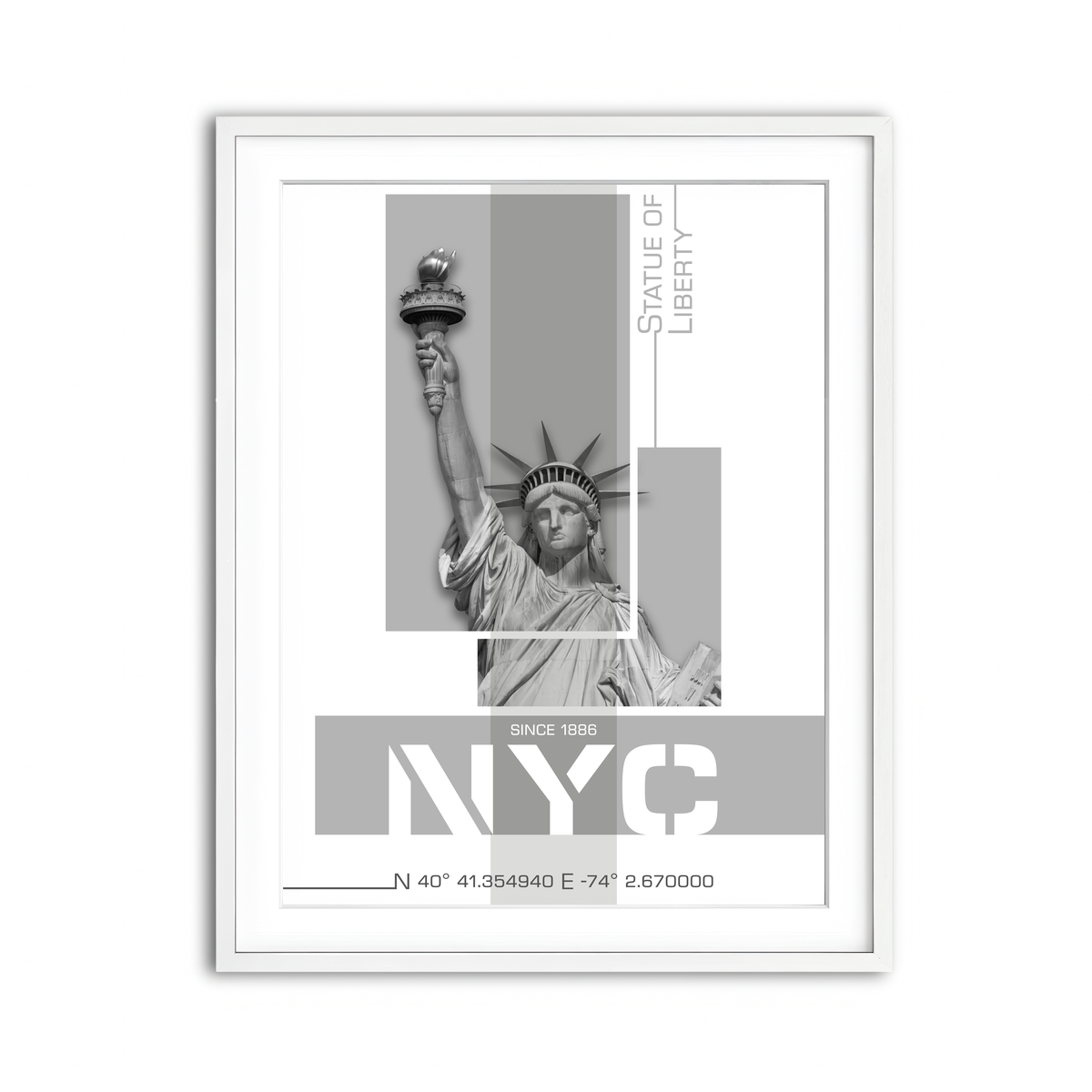 Framed Print 3x4 White