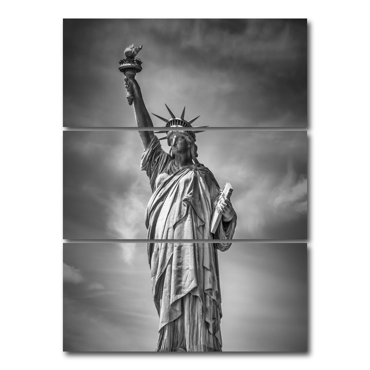 AUTO-MOCKUP WHITE | Statue of Liberty | 3 Piece | Gallery Wrap Canvas | group=8x18_stacked