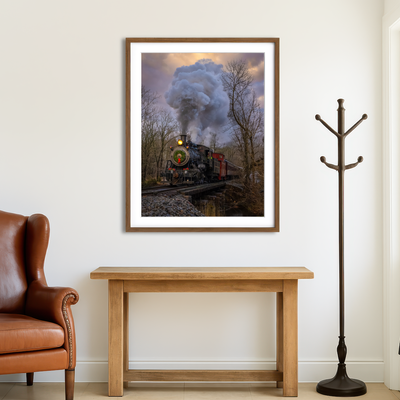 AUTO-MOCKUP ROOM | Steam Engine 40 Wall Art