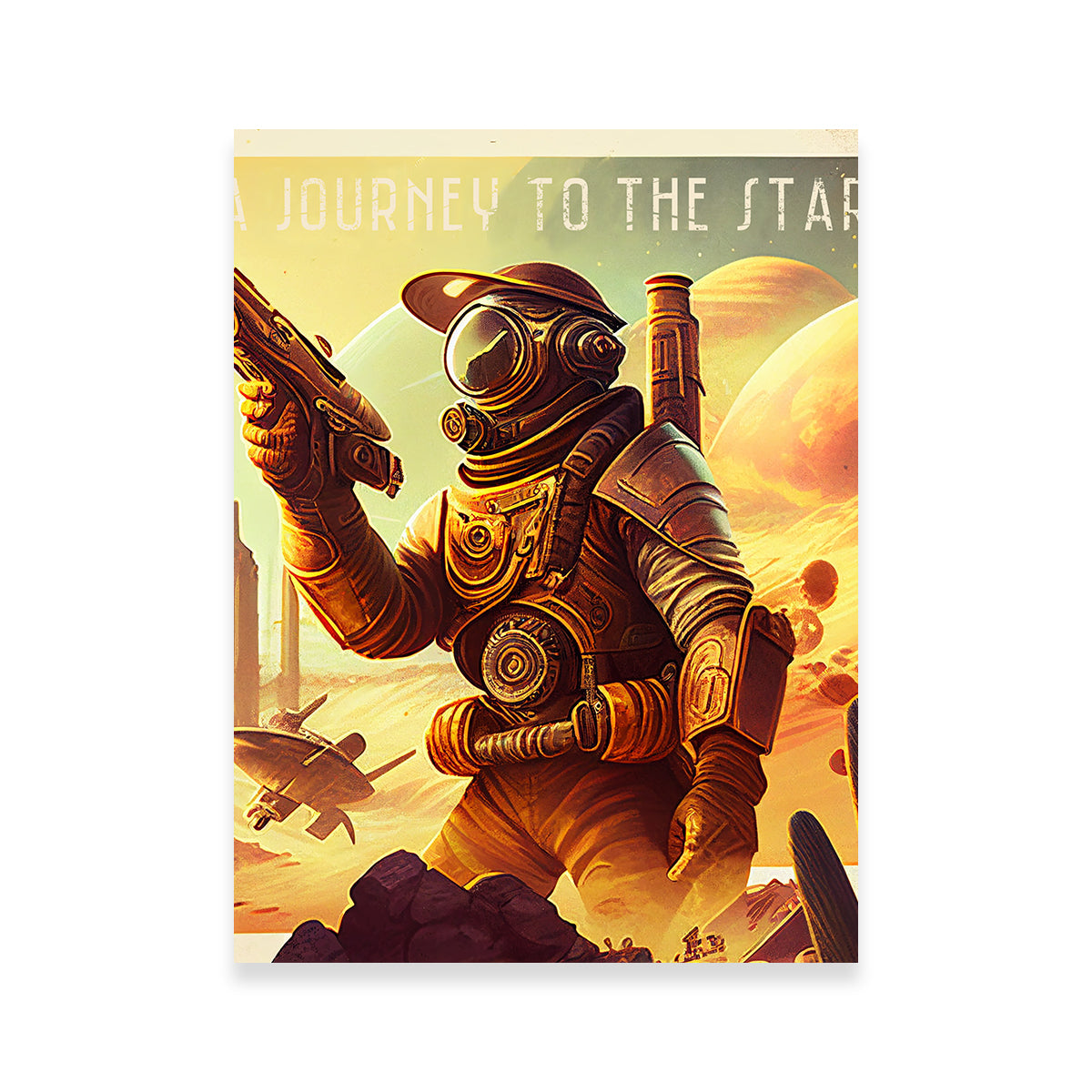 Steampunk Adventurer - A Journey to the Stars Wall Art