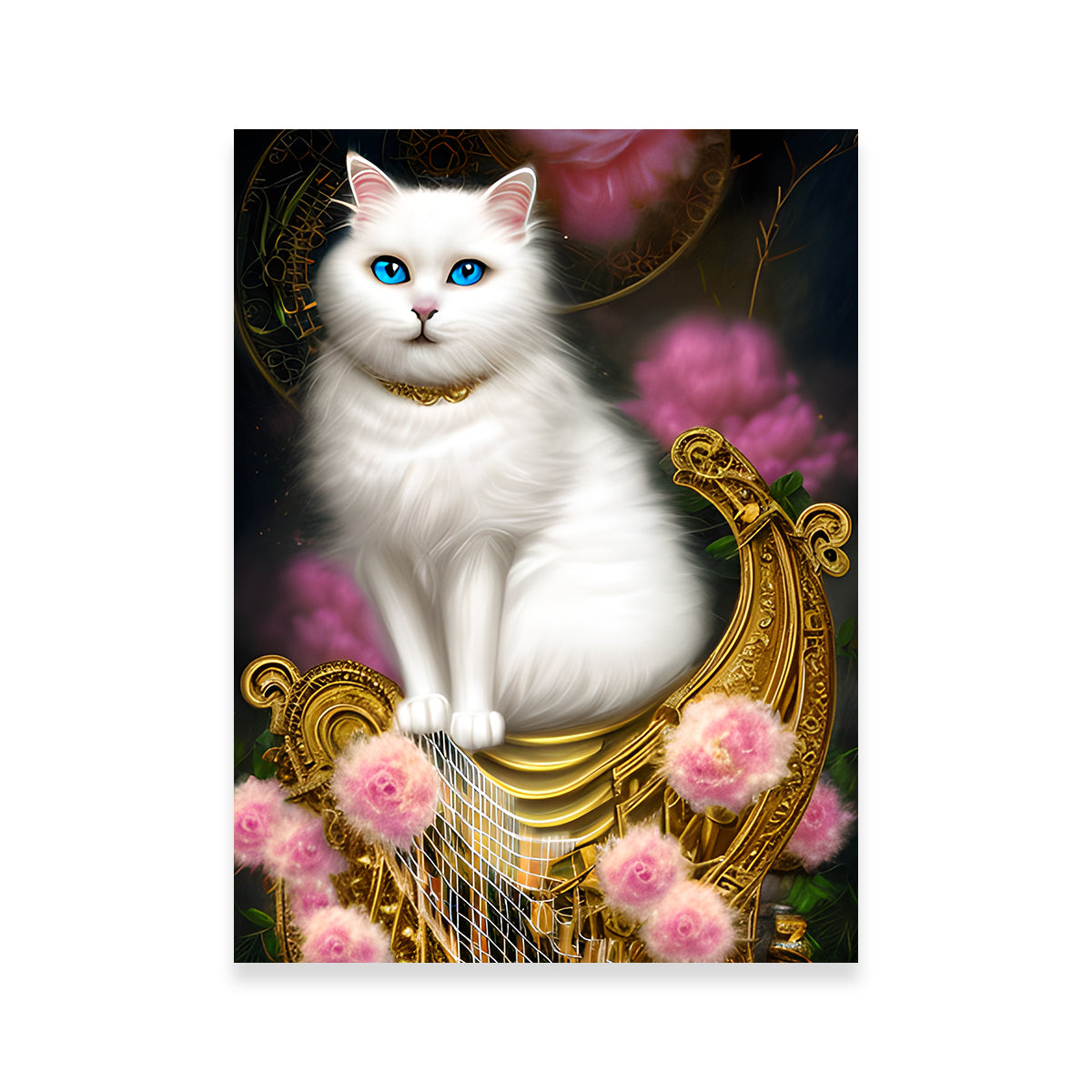 Steampunk Fantasy Cat Wall Art