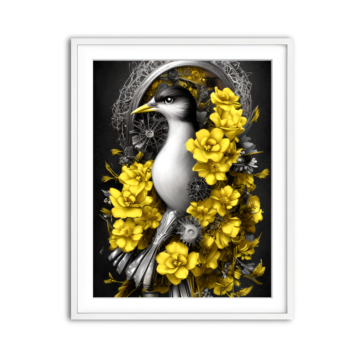 Framed Print 3x4 White