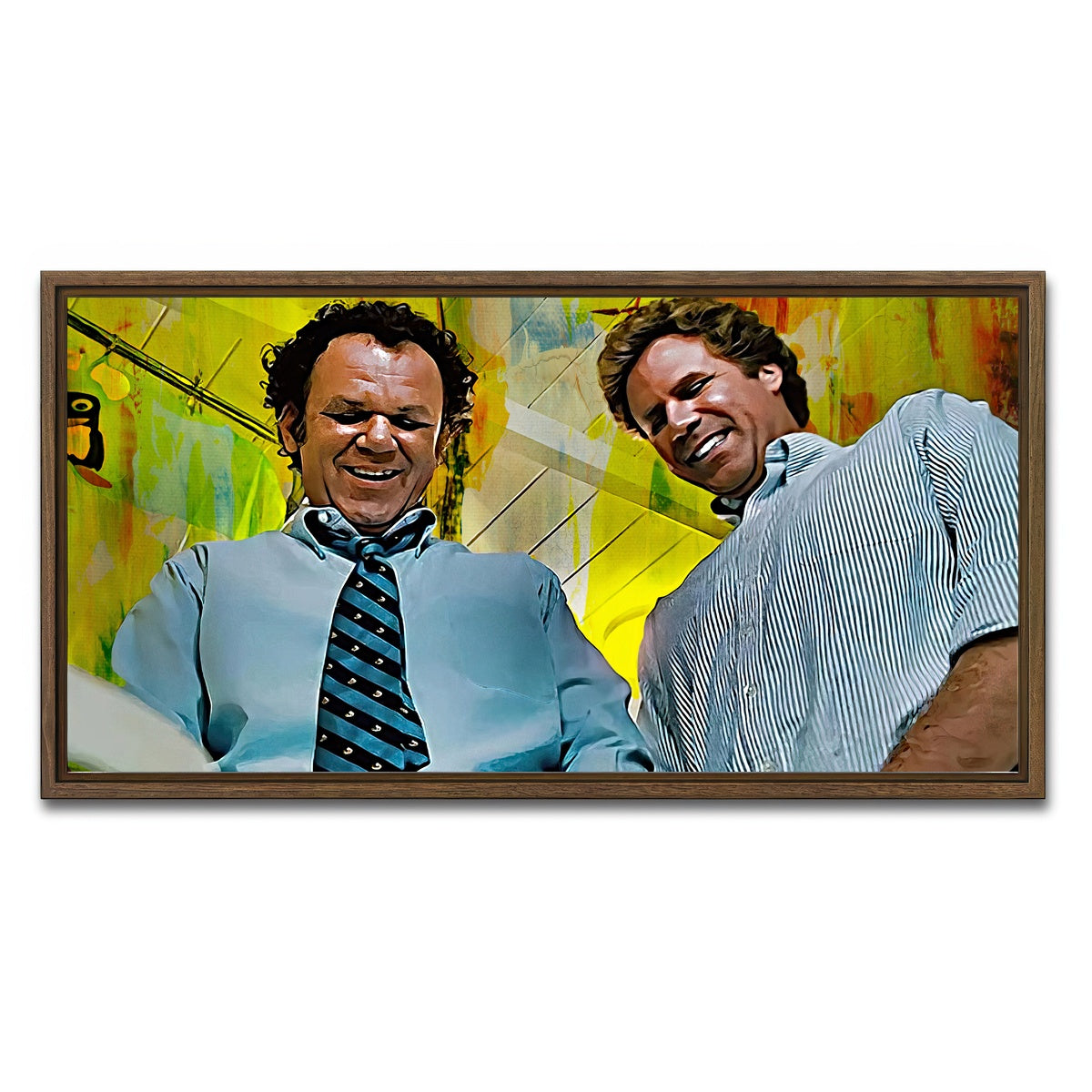 AUTO-MOCKUP WHITE | Step Brothers - Crossing Streams | 1 Piece | Walnut Framed Canvas | group=2x1