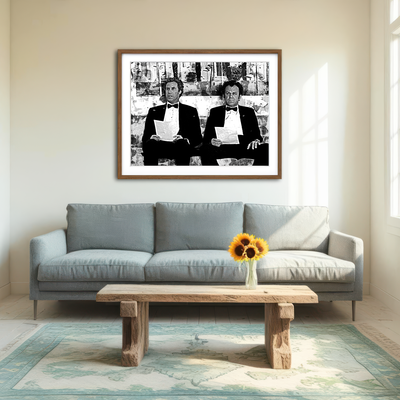 AUTO-MOCKUP ROOM | Step Brothers Grayscale Wall Art