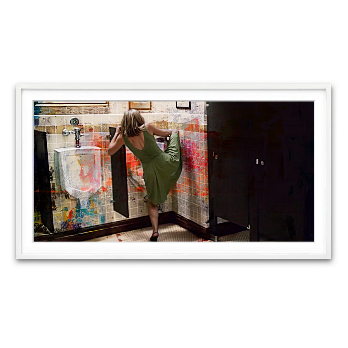 Framed Print 2x1 White