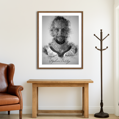 AUTO-MOCKUP ROOM | Stephen Curry Wall Art