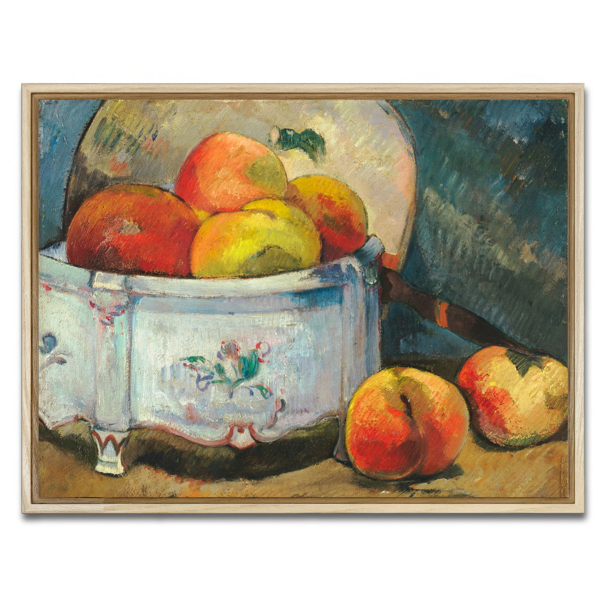 AUTO-MOCKUP WHITE | Still Life With Peaches | 1 Piece | Natural Framed Canvas | group=4x3