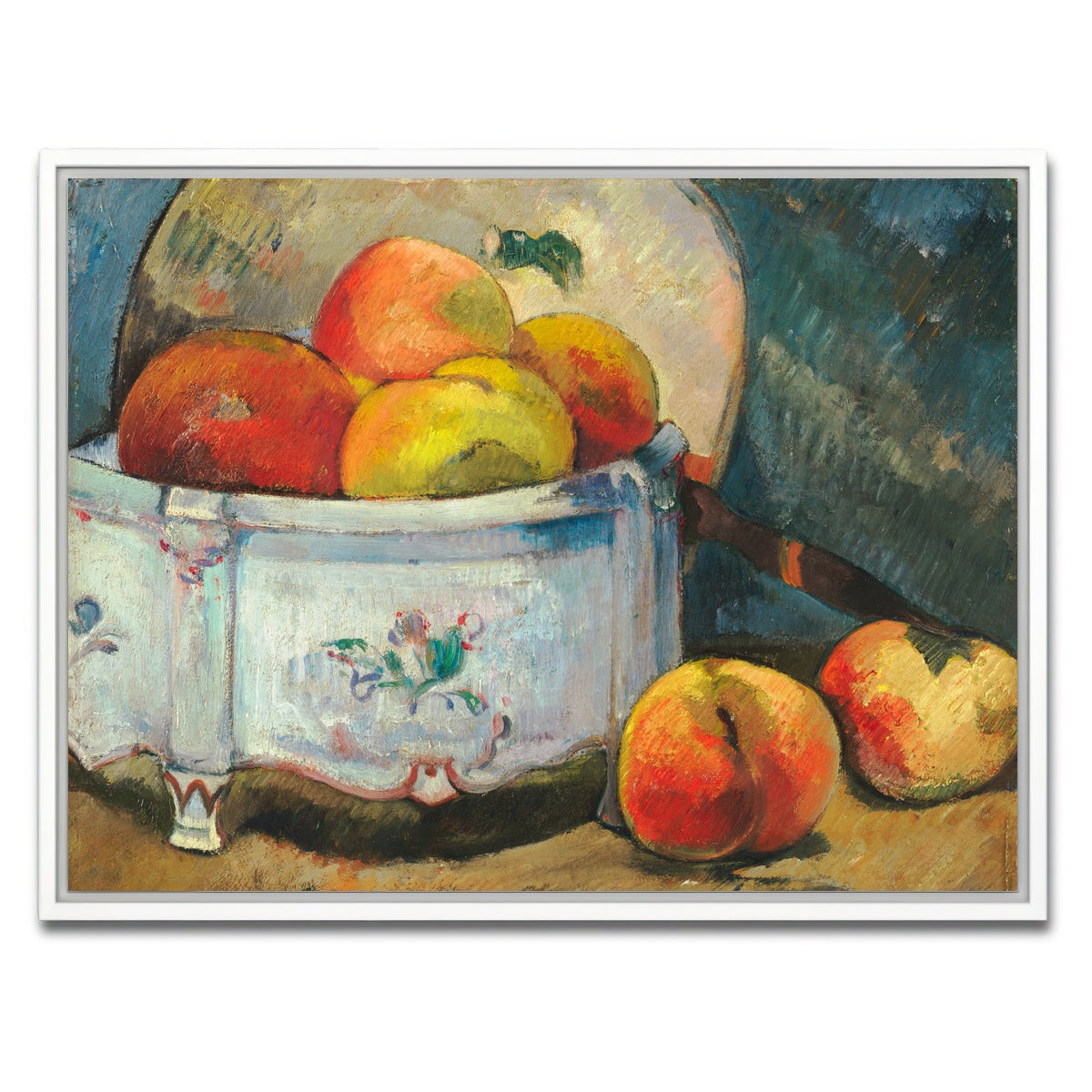 AUTO-MOCKUP WHITE | Still Life With Peaches | 1 Piece | White Framed Canvas | group=4x3