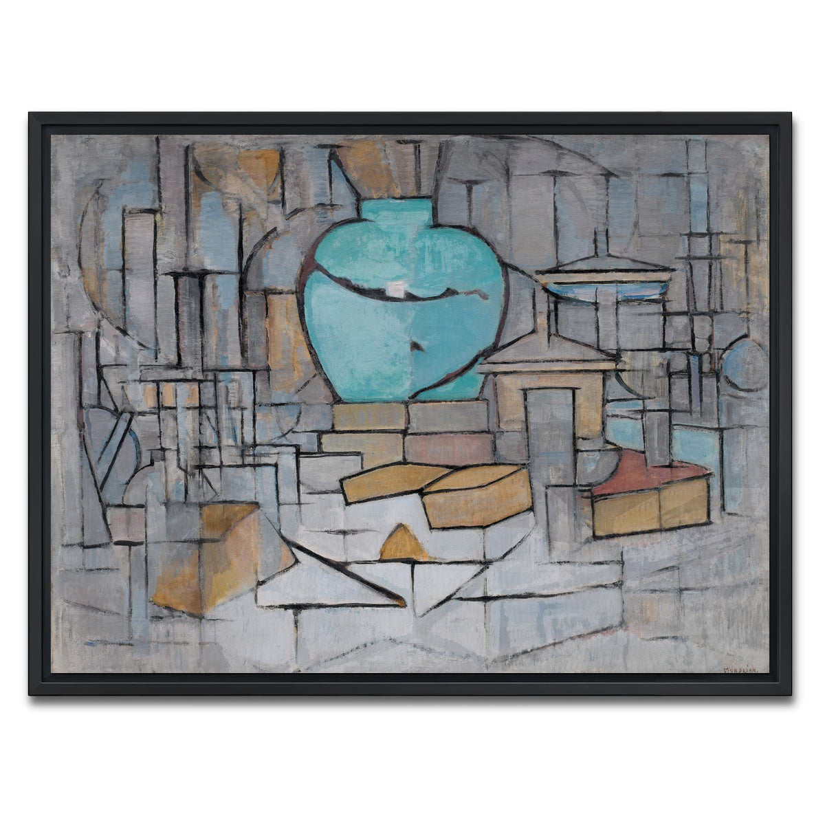 AUTO-MOCKUP WHITE | Stilleven met gemberpot | 1 Piece | Black Framed Canvas | group=4x3