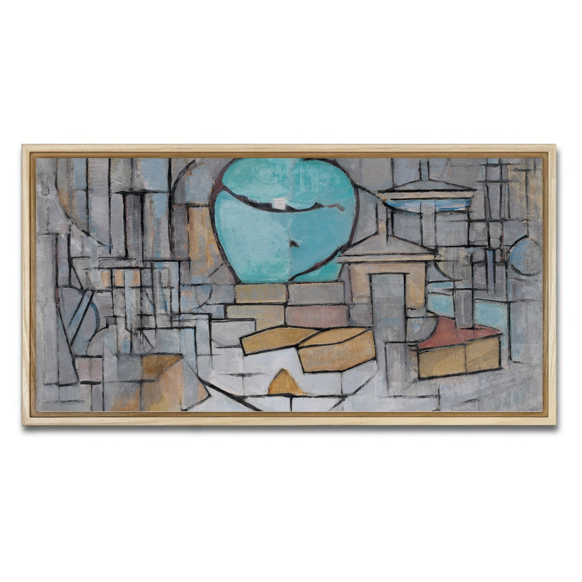 AUTO-MOCKUP WHITE | Stilleven met gemberpot | 1 Piece | Natural Framed Canvas | group=2x1