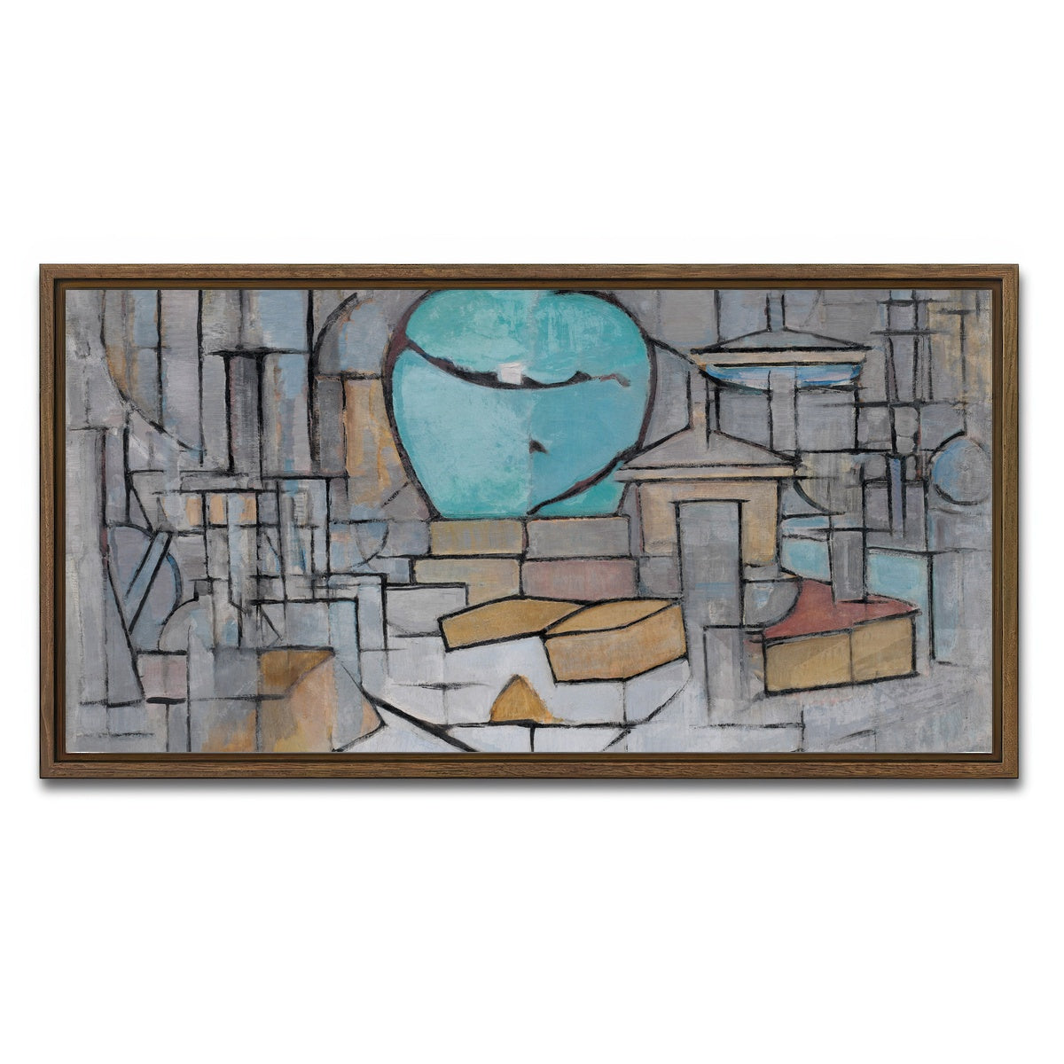 AUTO-MOCKUP WHITE | Stilleven met gemberpot | 1 Piece | Walnut Framed Canvas | group=2x1