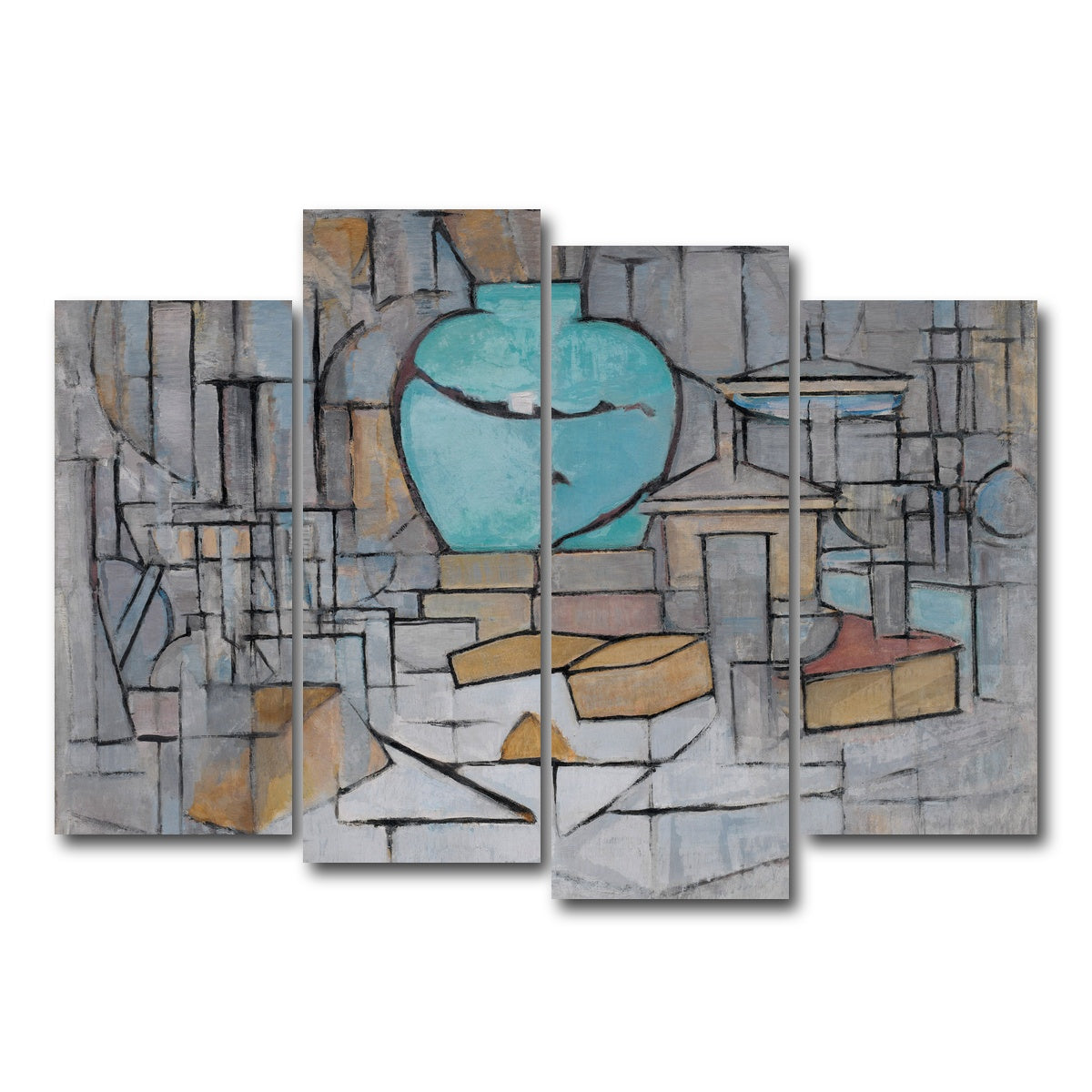 AUTO-MOCKUP WHITE | Stilleven met gemberpot | 4 Piece | Gallery Wrap Canvas | group=4_normal