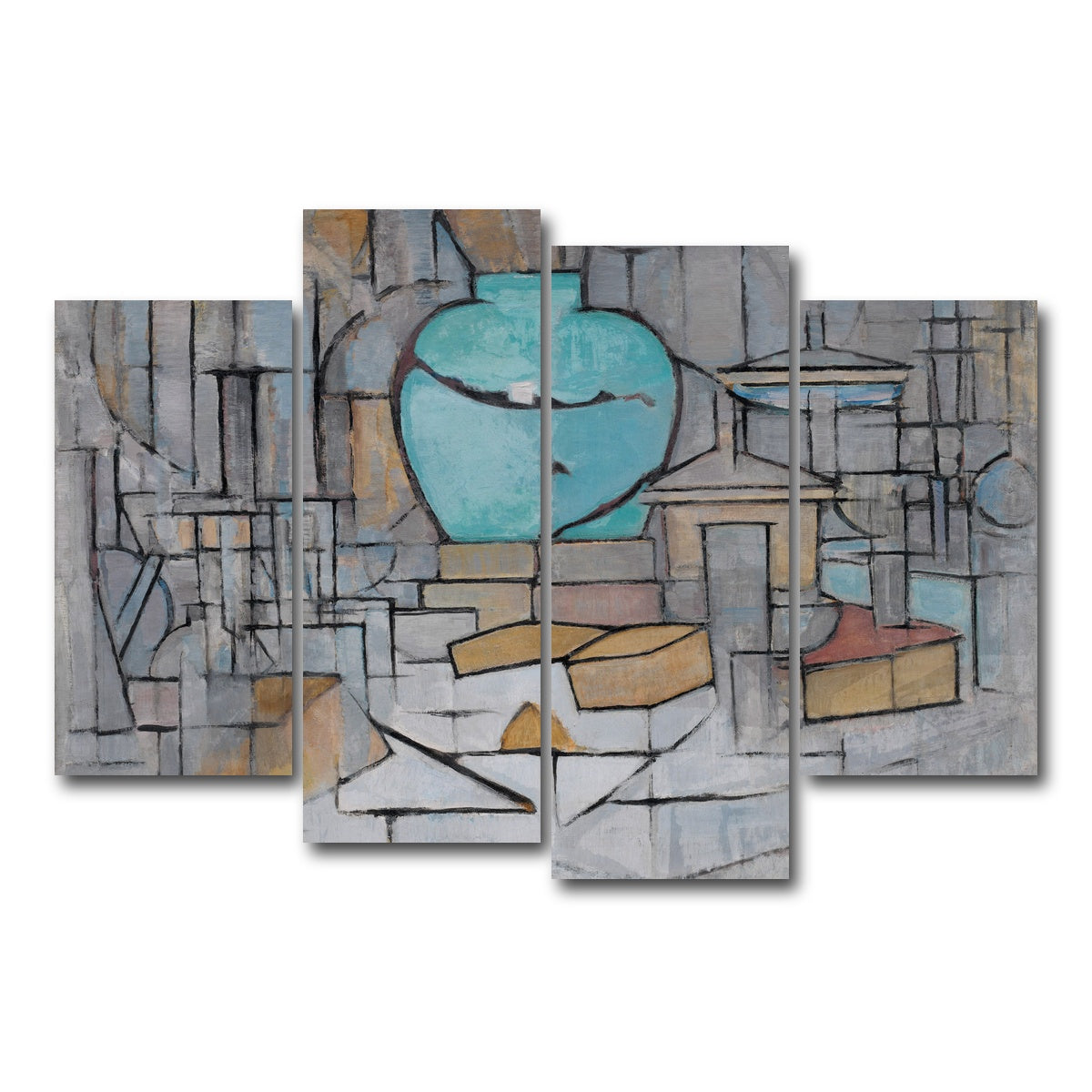 AUTO-MOCKUP WHITE | Stilleven met gemberpot | 4 Piece | Gallery Wrap Canvas | group=4_short