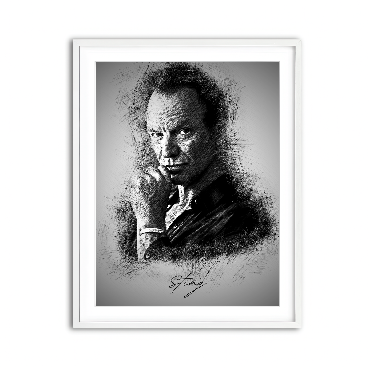 Framed Print 3x4 White