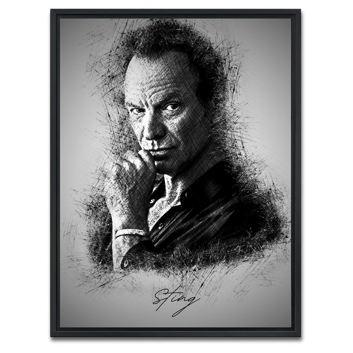 AUTO-MOCKUP WHITE | Sting | 1 Piece | Black Framed Canvas | group=3x4