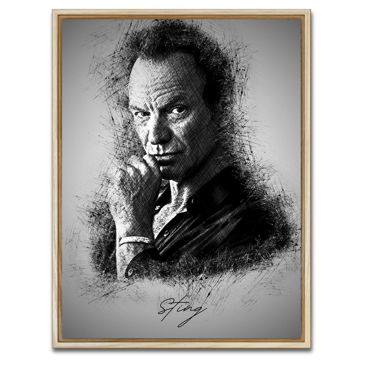 AUTO-MOCKUP WHITE | Sting | 1 Piece | Natural Framed Canvas | group=3x4