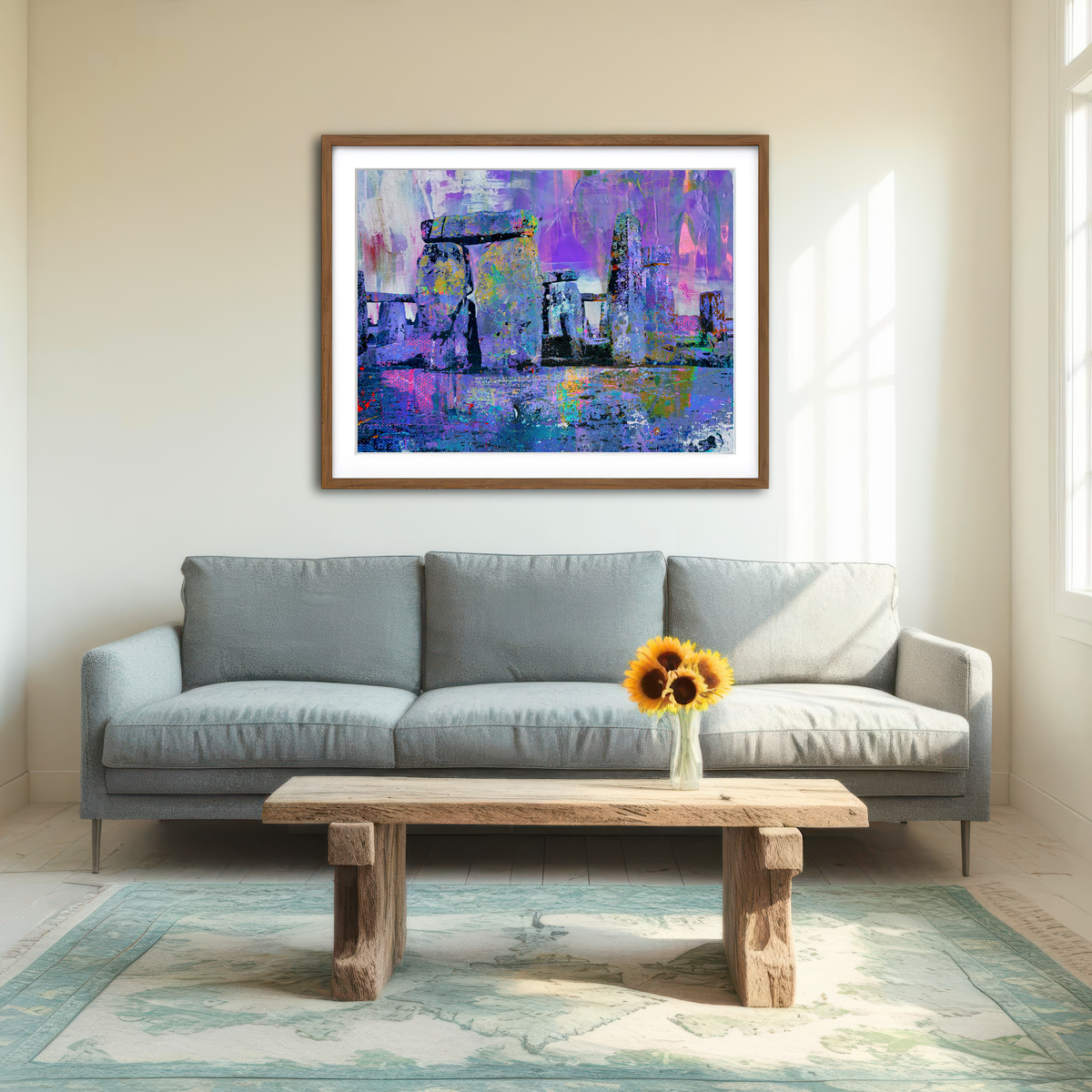 AUTO-MOCKUP ROOM | Stonehenge Abstract Wall Art