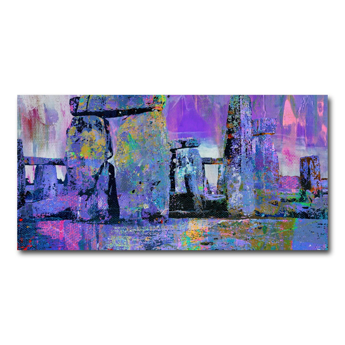 AUTO-MOCKUP WHITE | Stonehenge Abstract | 1 Piece | Gallery Wrap Canvas | group=2x1