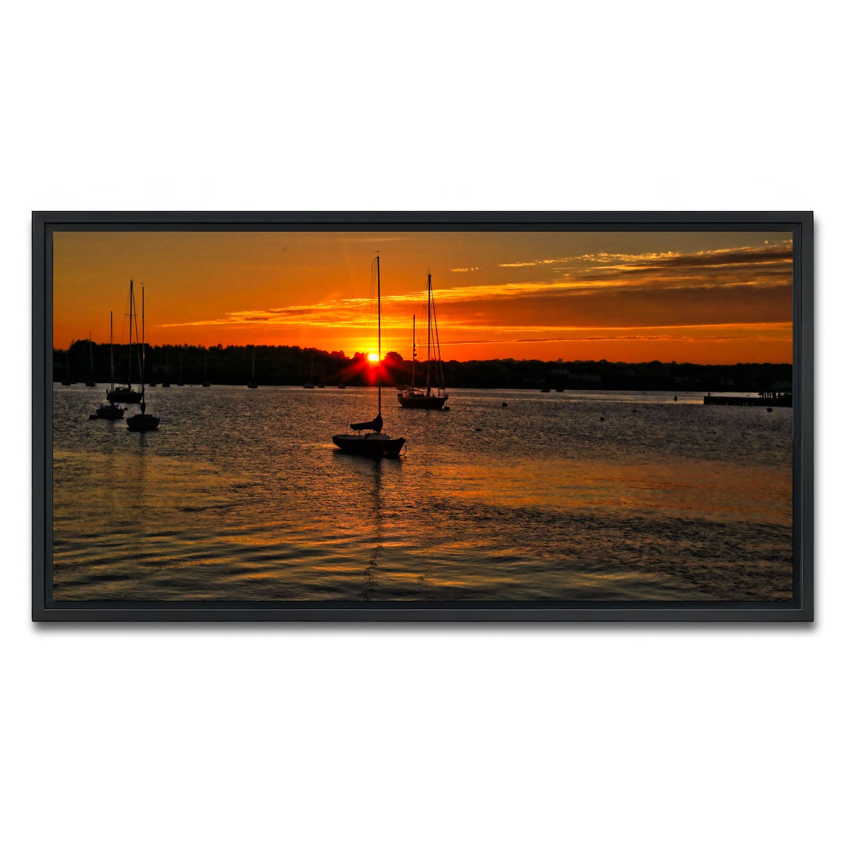 AUTO-MOCKUP WHITE | Stonington Sunset | 1 Piece | Black Framed Canvas | group=2x1