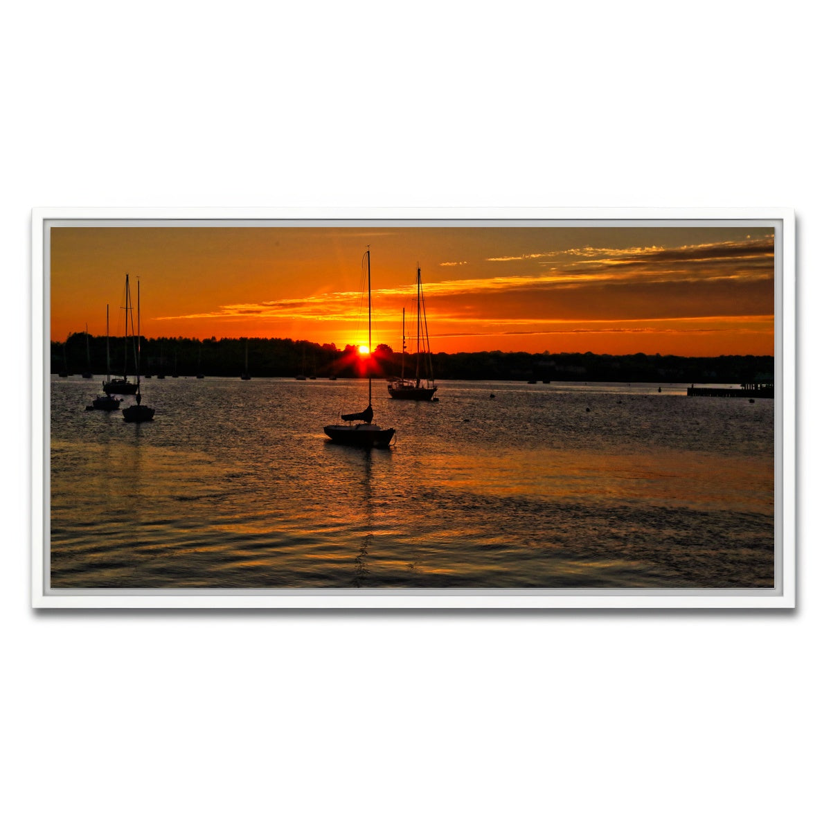 AUTO-MOCKUP WHITE | Stonington Sunset | 1 Piece | White Framed Canvas | group=2x1